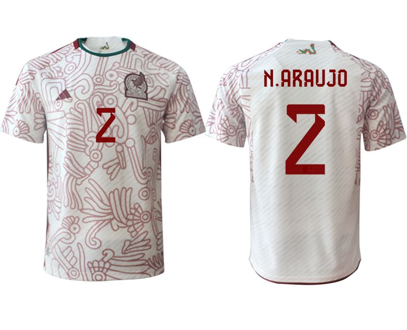 Men 2022 World Cup National Team Mexico away aaa version white #2 Soccer Jerseys->customized soccer jersey->Custom Jersey
